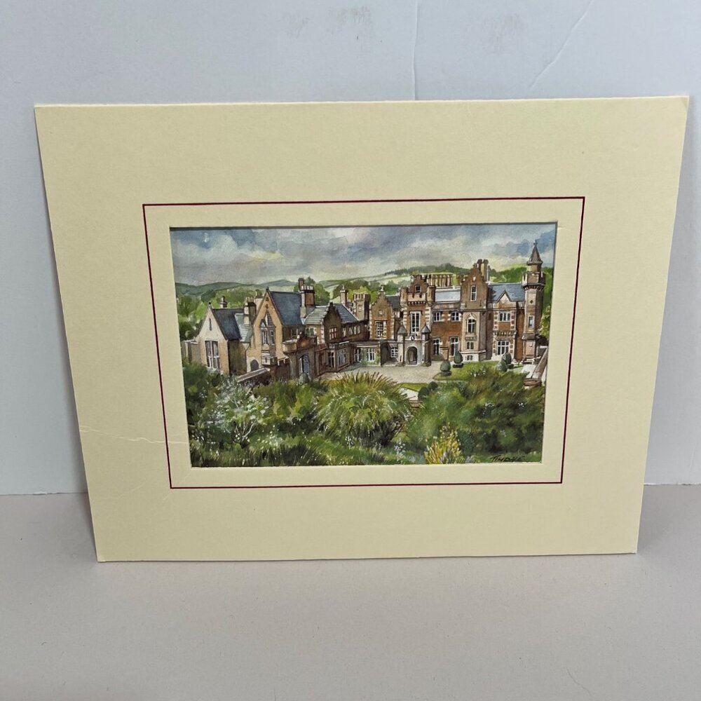 Abbotsford Duncan Tindall Fine Art Print Matted‎ Artwork